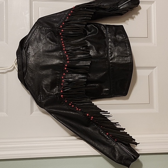 Easyrider child size 12 black leather jacket. - Picture 7 of 8